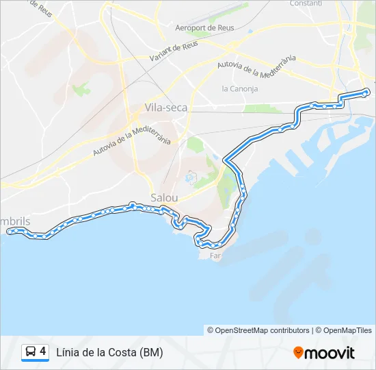 4 Bus Line Map