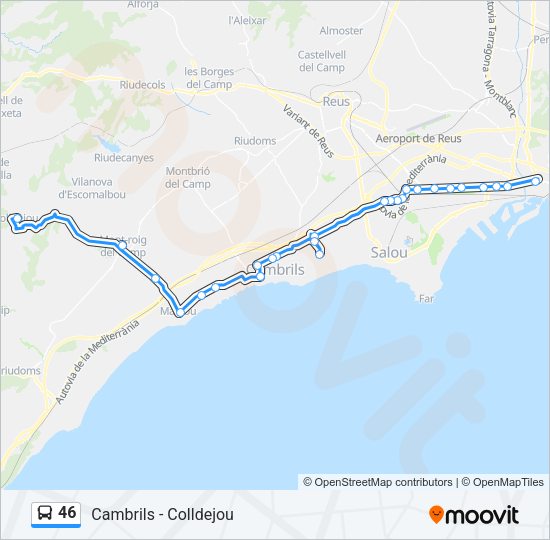 Mapa de 46 de autobús