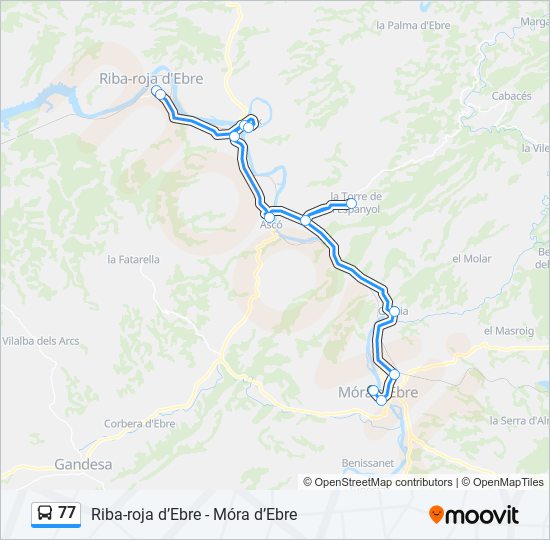 77 bus Line Map