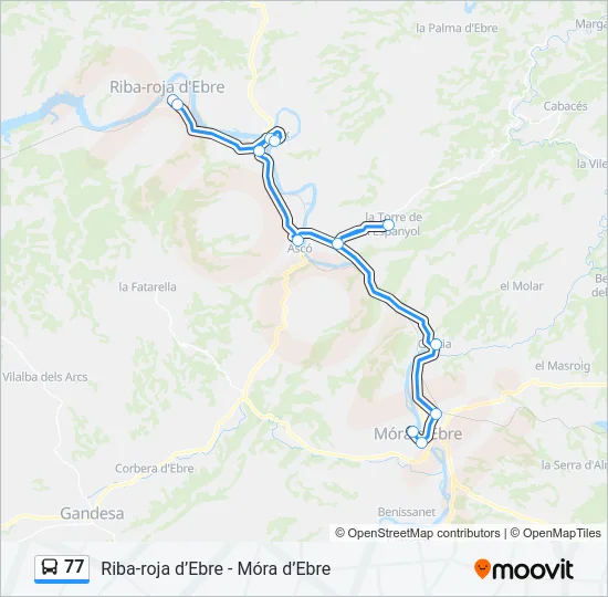 77 Bus Line Map