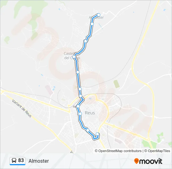 83 Bus Line Map
