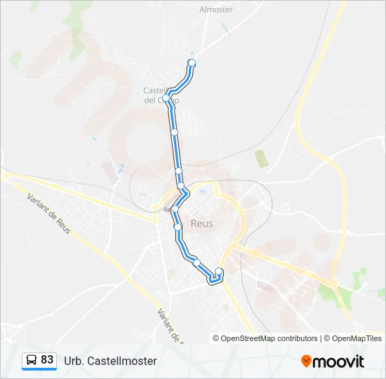 83 Bus Line Map