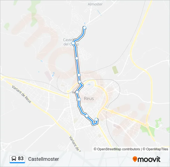 83 Bus Line Map
