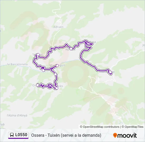 L0550 Bus Line Map