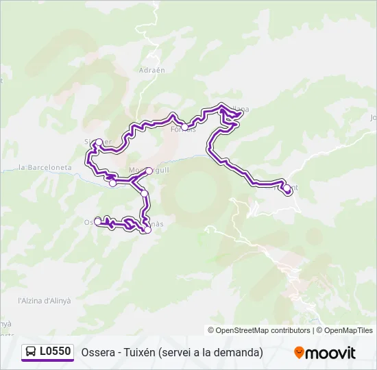 L0550 Bus Line Map