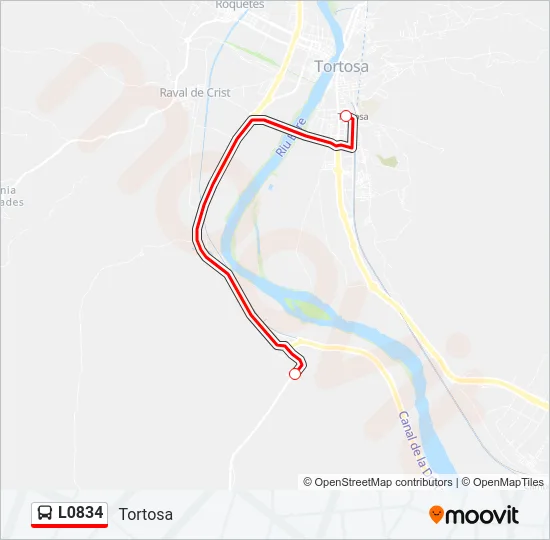 L0834 Bus Line Map