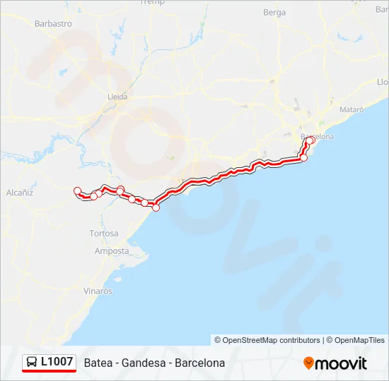 L1007 Bus Line Map