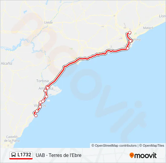 L1732 Bus Line Map