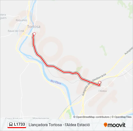 L1733 Bus Line Map