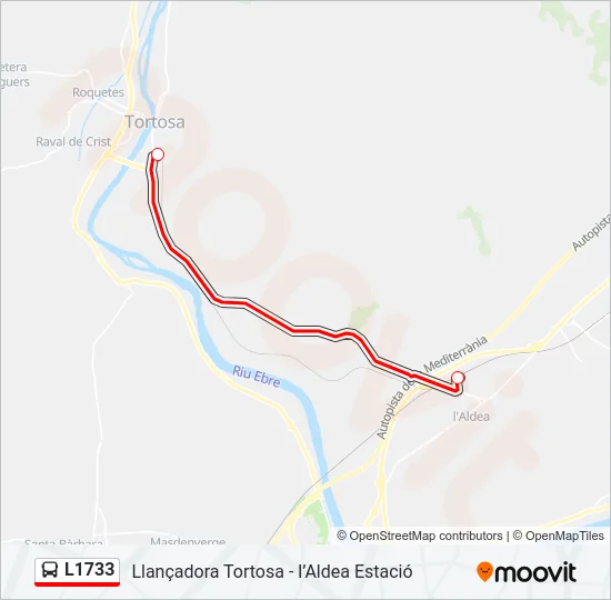 L1733 Bus Line Map