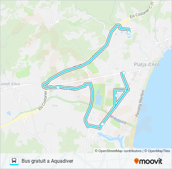 AQUADIVER Bus Line Map