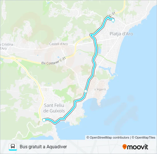 AQUADIVER Bus Line Map