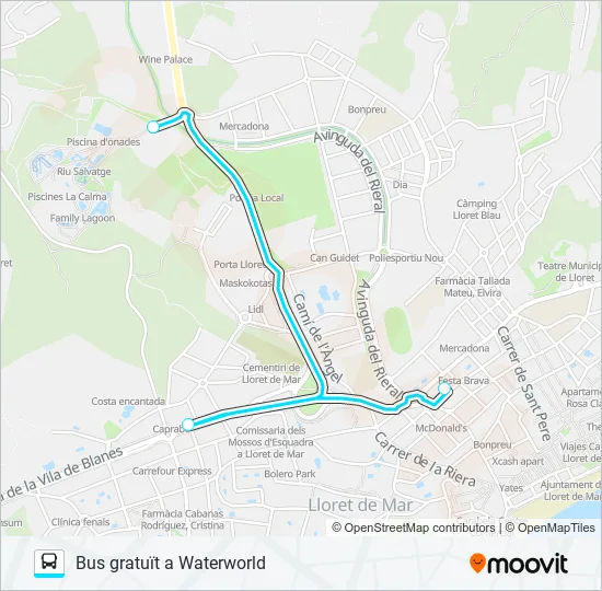 WATERWORLD Bus Line Map