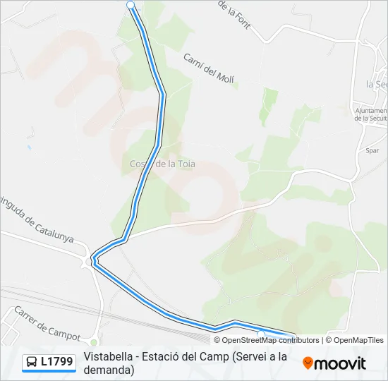 L1799 Bus Line Map