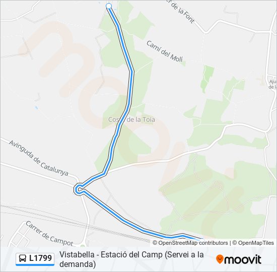 L1799 bus Mapa de línia