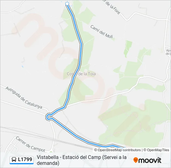 L1799 Bus Line Map