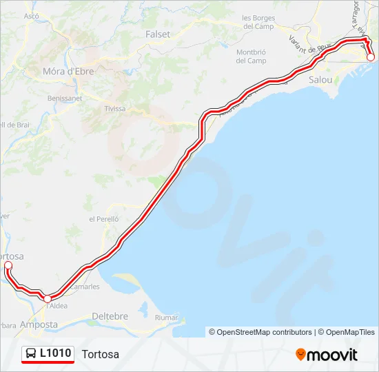 L1010 Bus Line Map