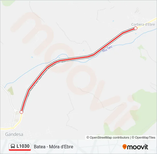 L1030 Bus Line Map