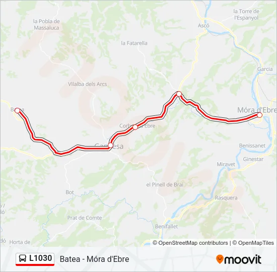 L1030 Bus Line Map