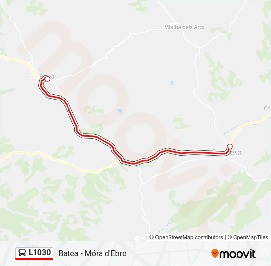 L1030 Bus Line Map
