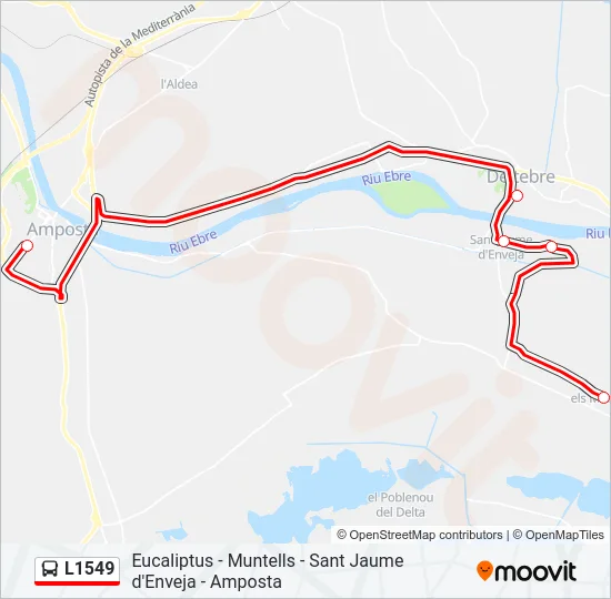 L1549 Bus Line Map