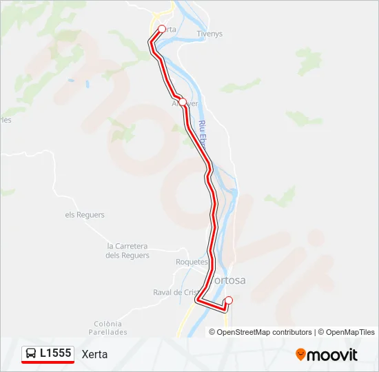 L1555 Bus Line Map