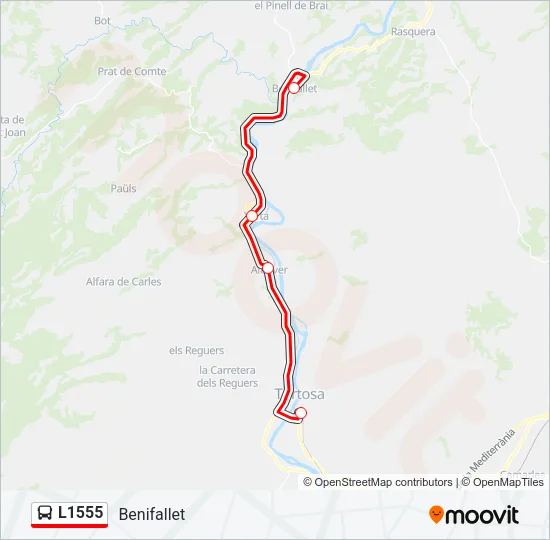 L1555 Bus Line Map