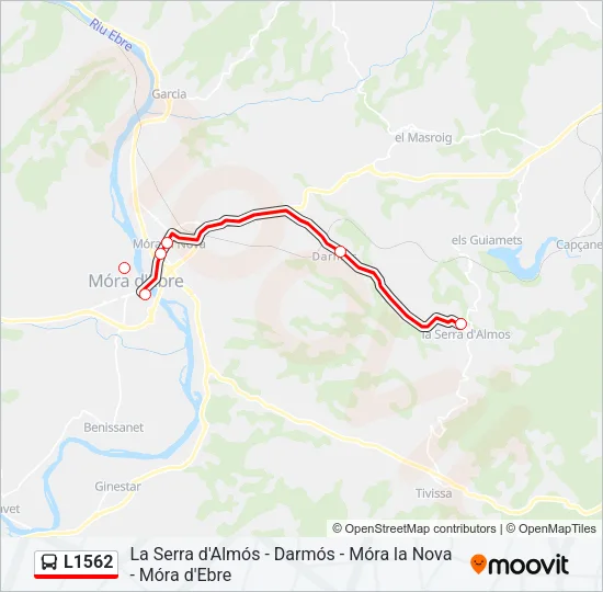 L1562 Bus Line Map