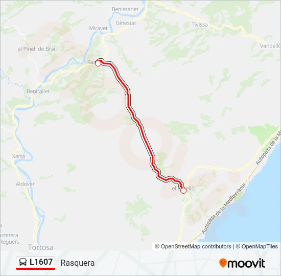L1607 Bus Line Map