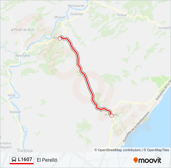 L1607 Bus Line Map