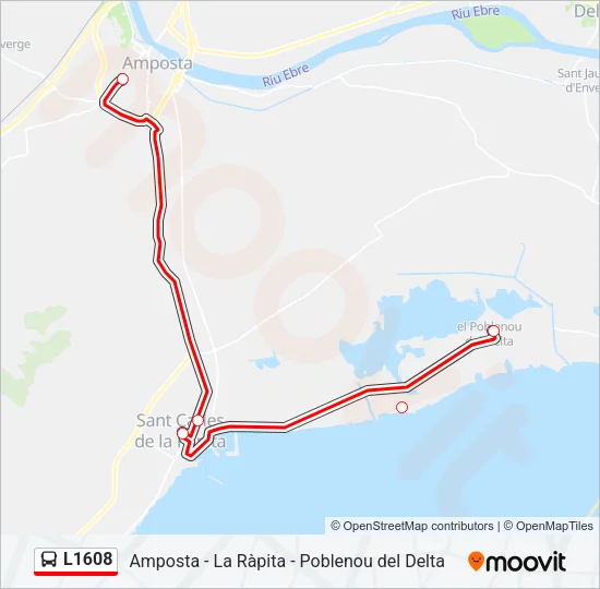 L1608 Bus Line Map
