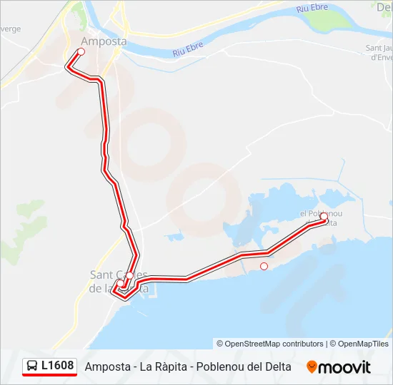 L1608 Bus Line Map