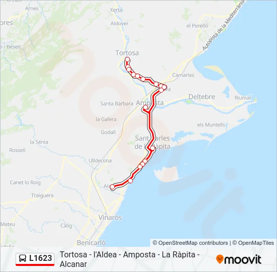 L1623 Bus Line Map