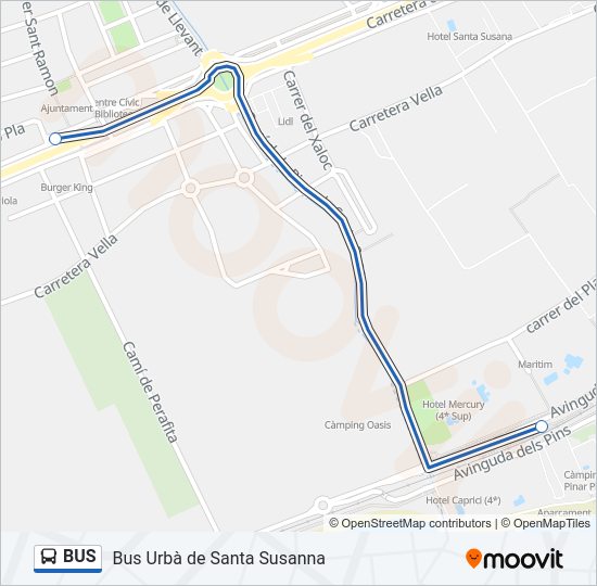 Mapa de BUS de autobús