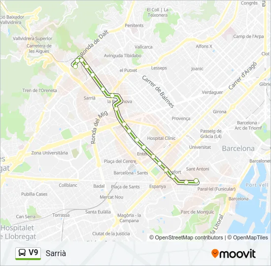 V9 Bus Line Map