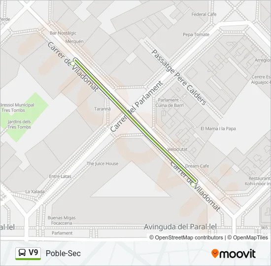 V9 Bus Line Map