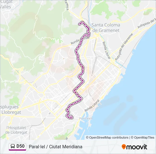 D50 Bus Line Map
