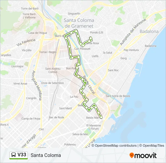 V33 Bus Line Map