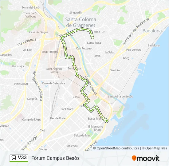 V33 Bus Line Map