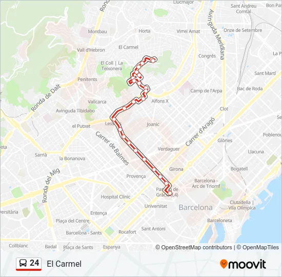 24 Bus Line Map