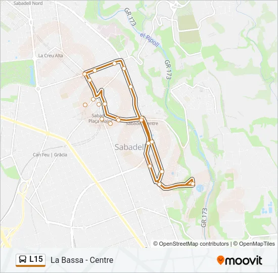 L15 Bus Line Map