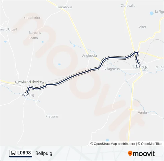 L0898 Bus Line Map