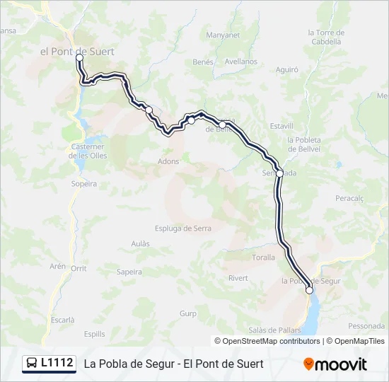 L1112 Bus Line Map