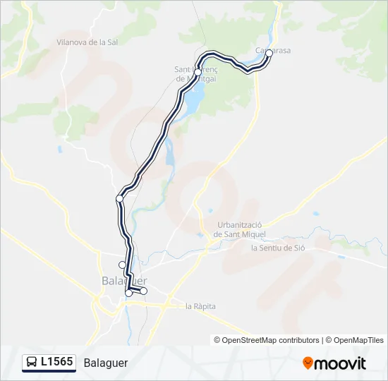 L1565 Bus Line Map