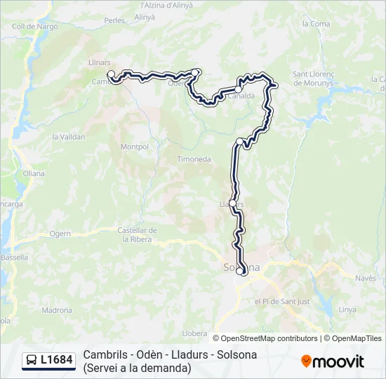 L1684 Bus Line Map