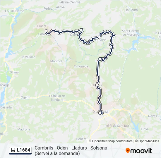 L1684 Bus Line Map