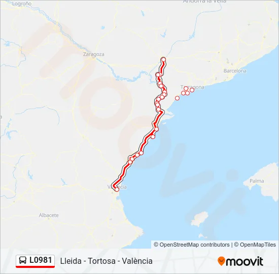 L0981 Bus Line Map
