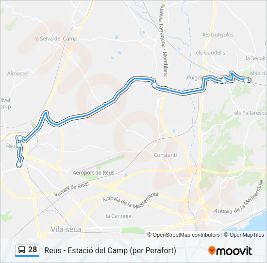 28 Bus Line Map