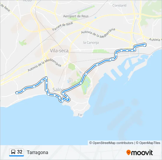 32 Bus Line Map