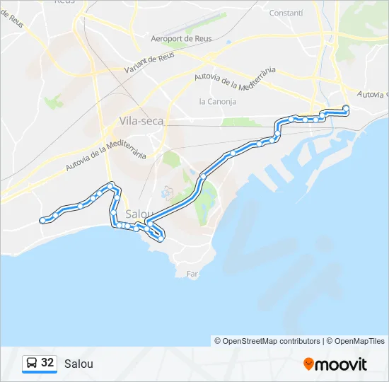 32 Bus Line Map